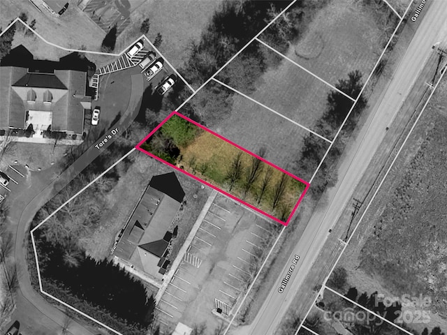 314 Gallimore Rd Unit 1, Brevard, NC 28712 - aerial view of property's location with property parcel outlined