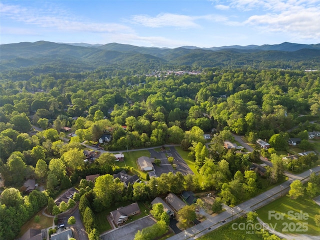 314 Gallimore Rd Unit 1, Brevard, NC 28712 - drone / aerial view of a mountain backdrop and a heavily wooded area