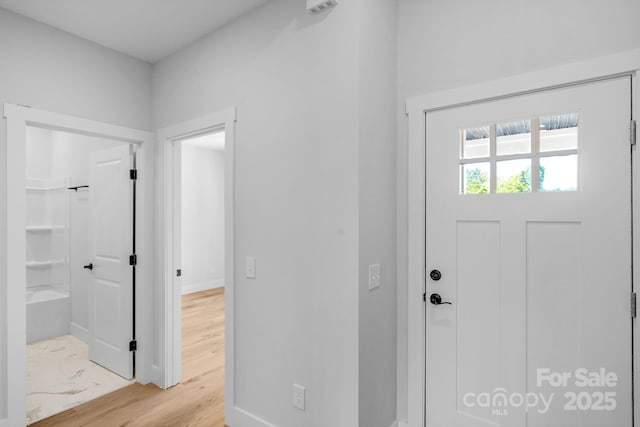 2104 County Line Rd, Kings Mountain, NC 28086 - entryway with baseboards and light marble finish flooring