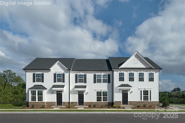 7633 Griffins Gate Dr, Concord, NC 28025 - view of front facade featuring stone siding