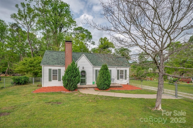 123 N Poston St, Shelby, NC 28150 - view of front facade featuring a chimney and a shingled roof