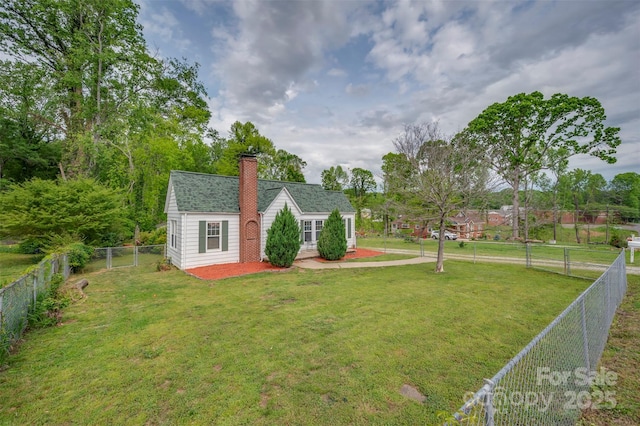 123 N Poston St, Shelby, NC 28150 - view of front of property with a chimney, roof with shingles, and a patio