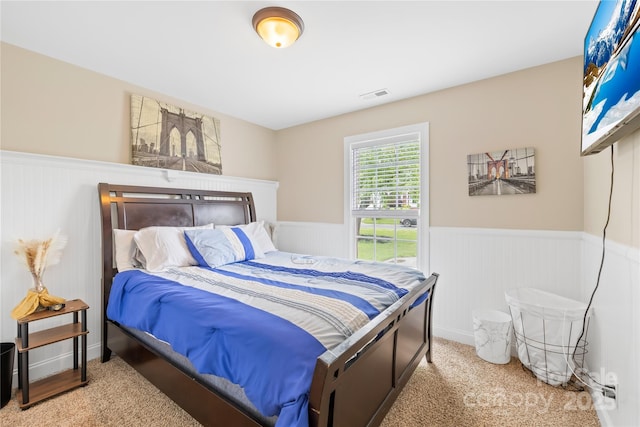 4809 Mossy Cup Ln, Monroe, NC 28110 - bedroom featuring wainscoting and carpet floors