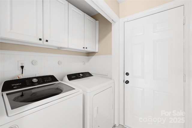 4809 Mossy Cup Ln, Monroe, NC 28110 - laundry area featuring washer and dryer and cabinet space
