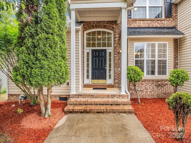 24 Yorktown Cir, Arden, NC 28704 - property entrance featuring crawl space and brick siding