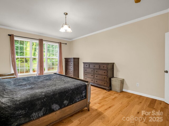 24 Yorktown Cir, Arden, NC 28704 - bedroom featuring ornamental molding, light wood finished floors, and baseboards