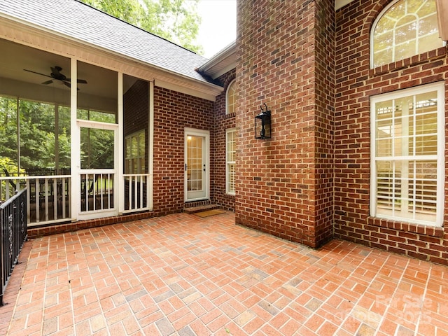 5816 Valley Stream Trl, Waxhaw, NC 28173 - view of patio with a ceiling fan