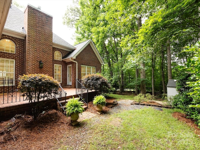 5816 Valley Stream Trl, Waxhaw, NC 28173 - view of yard with a wooden deck