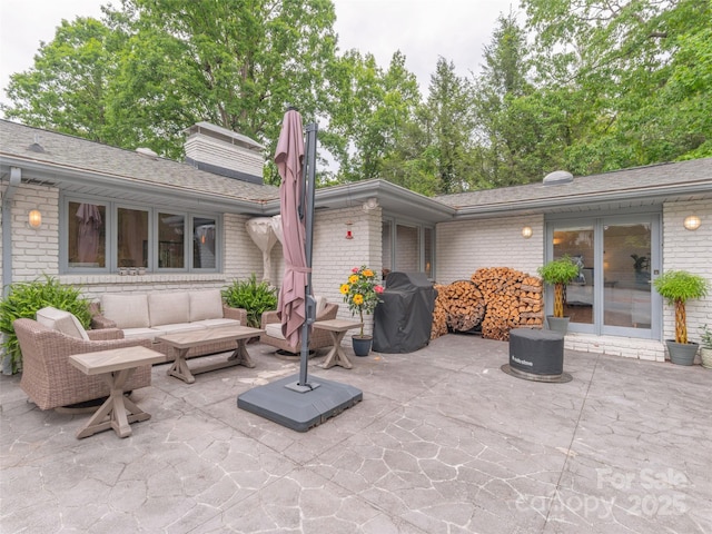 6 Browntown Rd, Asheville, NC 28803 - view of patio featuring an outdoor hangout area