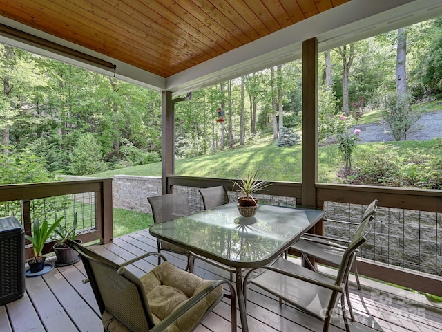 26 Addison Fisher Way, Asheville, NC 28805 - wooden deck with outdoor dining area and a yard