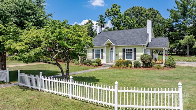 98 S Main St, Granite Falls, NC 28630 - view of front of house with a chimney and roof with shingles