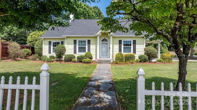 98 S Main St, Granite Falls, NC 28630 - bungalow-style home with a chimney and a shingled roof