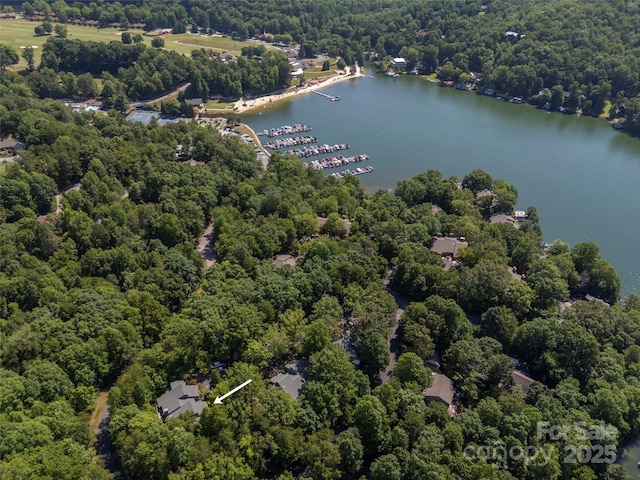 128 Quail Run Ct Unit 1627, Lake Lure, NC 28746 - drone / aerial view of a large body of water and a heavily wooded area