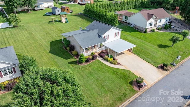 10 Hunters Ridge Ct, Granite Falls, NC 28630 - aerial perspective of suburban area