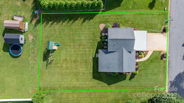 10 Hunters Ridge Ct, Granite Falls, NC 28630 - aerial view of property and surrounding area featuring property boundaries highlighted