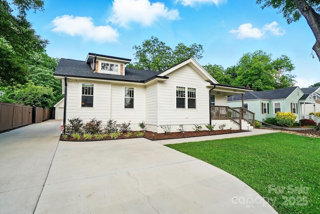 343 Melbourne Ct, Charlotte, NC 28209 - view of front of house with crawl space, concrete driveway, and a shingled roof