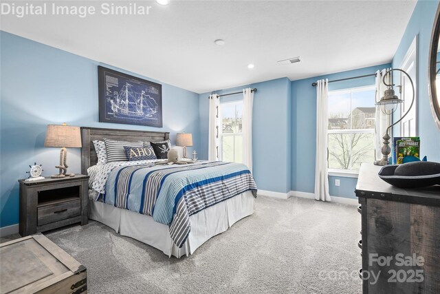7335 Childress Dr, Concord, NC 28025 - carpeted bedroom featuring baseboards and recessed lighting