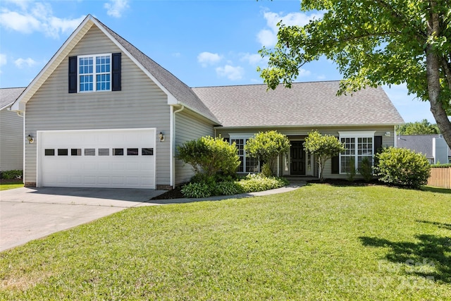 370 Running Briar Rd, Fletcher, NC 28732 - traditional-style house with concrete driveway, a front yard, and a shingled roof