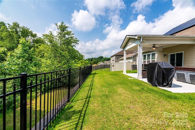 6038 Durango Way, Denver, NC 28037 - view of yard featuring a ceiling fan, a patio, and central AC