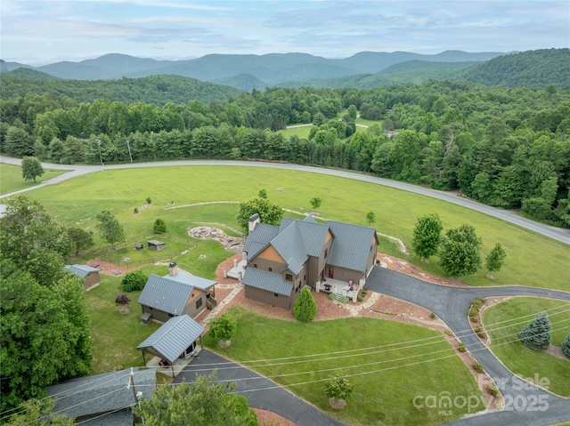 4862 Pinnacle Mountain Rd, Zirconia, NC 28790 - aerial view of property and surrounding area featuring a mountain backdrop