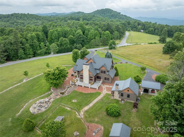 4862 Pinnacle Mountain Rd, Zirconia, NC 28790 - view of subject property featuring a heavily wooded area and mountains