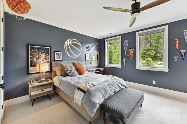 164 Twin Sisters Ln, Mooresville, NC 28117 - carpeted bedroom with crown molding and baseboards