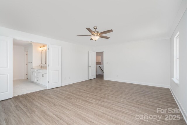 1807 Country Club Rd, Lincolnton, NC 28092 - unfurnished bedroom featuring light wood-type flooring, baseboards, and ensuite bath