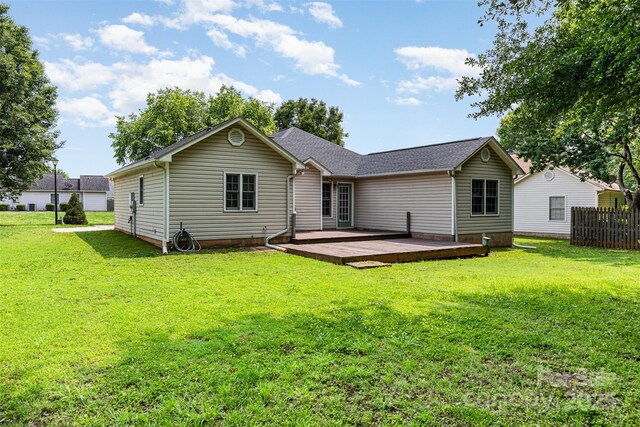 1626 Riverglenn Ct, Rock Hill, SC 29732 - rear view of property with a wooden deck and roof with shingles