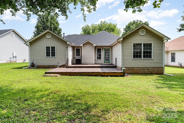 1626 Riverglenn Ct, Rock Hill, SC 29732 - rear view of property with a wooden deck and a lawn