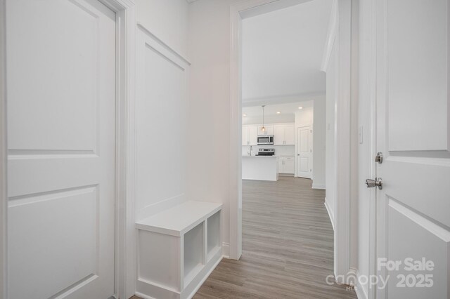 1811 Country Club Rd, Lincolnton, NC 28092 - mudroom featuring wood finished floors and baseboards