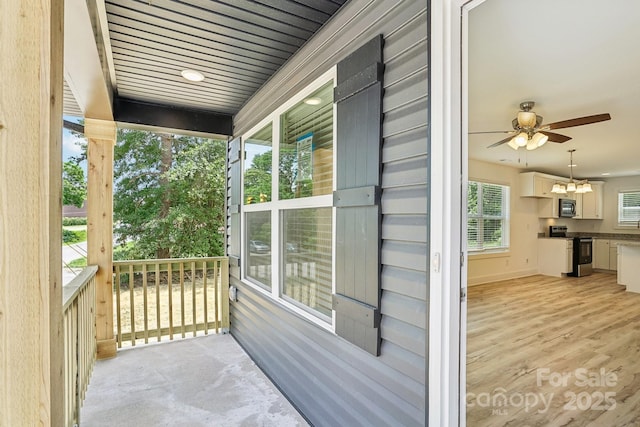 401 W Charlotte Ave, Mount Holly, NC 28120 - covered porch with ceiling fan