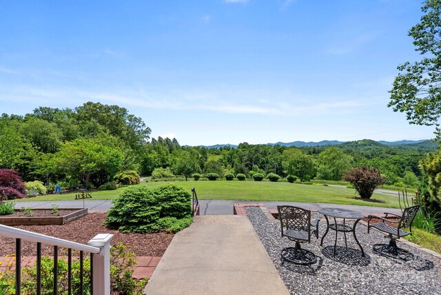 250 Huey Rd, Marshall, NC 28753 - view of patio / terrace featuring a mountain view