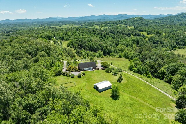 250 Huey Rd, Marshall, NC 28753 - aerial view of a heavily wooded area and a mountain backdrop