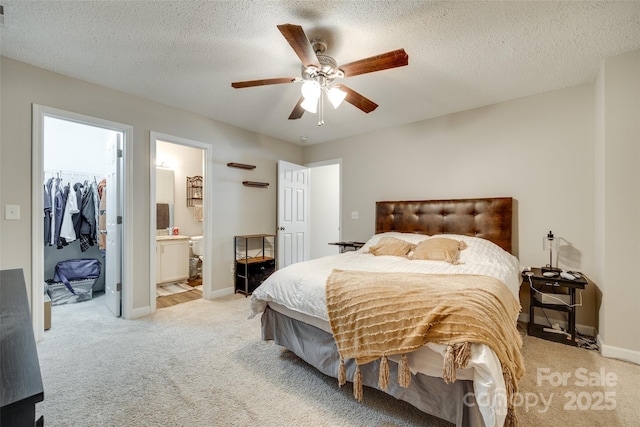 1791 Rosewell Dr Unit 65, Rock Hill, SC 29732 - bedroom with light colored carpet, a spacious closet, a closet, ceiling fan, and baseboards