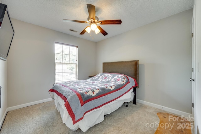 1791 Rosewell Dr Unit 65, Rock Hill, SC 29732 - bedroom with baseboards, carpet floors, a textured ceiling, and ceiling fan