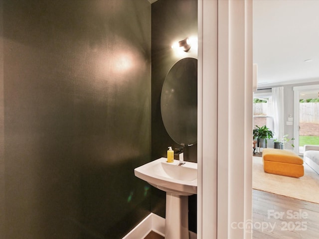 2517 Marlowe Ave, Charlotte, NC 28208 - bathroom with wood finished floors