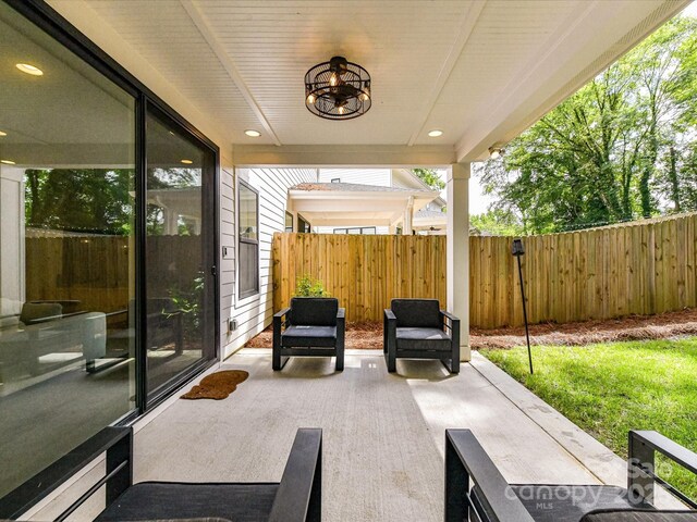 2517 Marlowe Ave, Charlotte, NC 28208 - fenced backyard featuring a patio