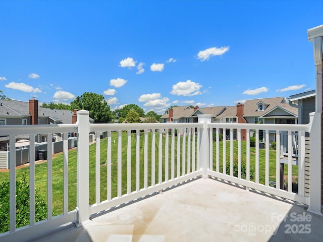 9404 S Vicksburg Park Ct, Charlotte, NC 28210 - view of patio / terrace featuring a residential view and a balcony