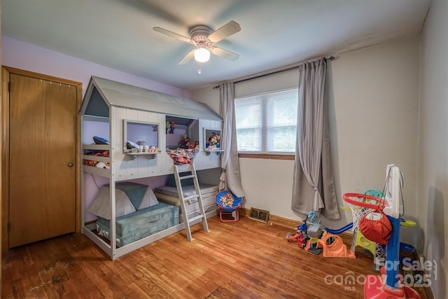 826 Jamestown Rd, Morganton, NC 28655 - bedroom with wood finished floors, baseboards, and ceiling fan