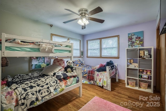 826 Jamestown Rd, Morganton, NC 28655 - bedroom featuring wood finished floors and a ceiling fan