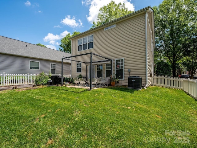 10639 Secret Garden Ln, Charlotte, NC 28214 - rear view of property featuring a patio and central AC