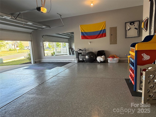 1016 Laggan Ln, Indian Trail, NC 28079 - garage with electric panel and a garage door opener