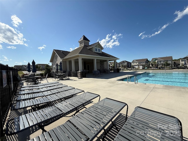 1016 Laggan Ln, Indian Trail, NC 28079 - community pool with a patio area and a residential view