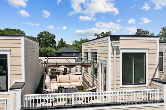 919 Cityscape Dr, Charlotte, NC 28205 - deck featuring an outdoor living space
