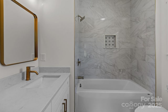2220 Mooresville Rd, Salisbury, NC 28147 - full bathroom with vanity,  shower combination, and toilet