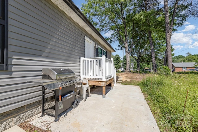 503 Apple St, Gibsonville, NC 27249 - view of patio / terrace featuring grilling area