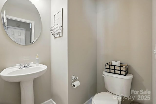 820 Settlement St, Clover, SC 29710 - bathroom with toilet and baseboards