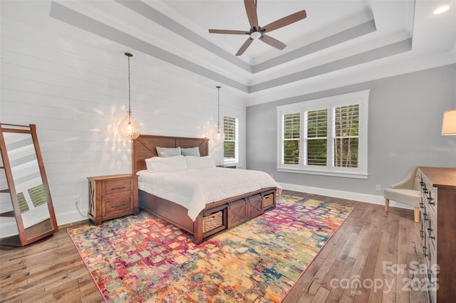 1622 Hunters Place Rd, York, SC 29745 - bedroom with a raised ceiling, hardwood / wood-style floors, and ornamental molding