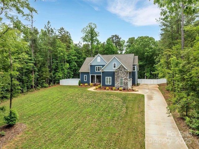 1622 Hunters Place Rd, York, SC 29745 - craftsman-style house with concrete driveway, stone siding, and board and batten siding