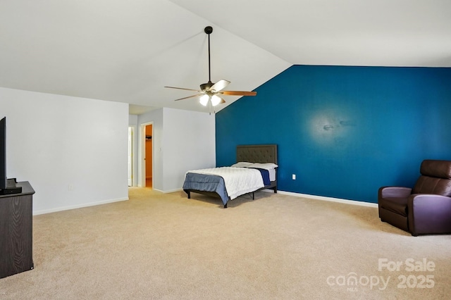 1005 Exodus Ct, Monroe, NC 28110 - unfurnished bedroom with lofted ceiling, carpet flooring, baseboards, and a ceiling fan